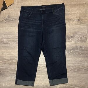 Liverpool Women's Deep Indigo Cropped Jeans